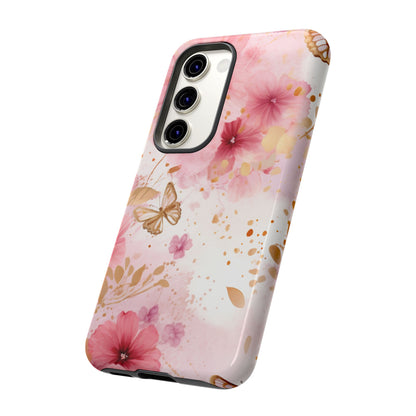 Blush Elegance Floral Mobile Case