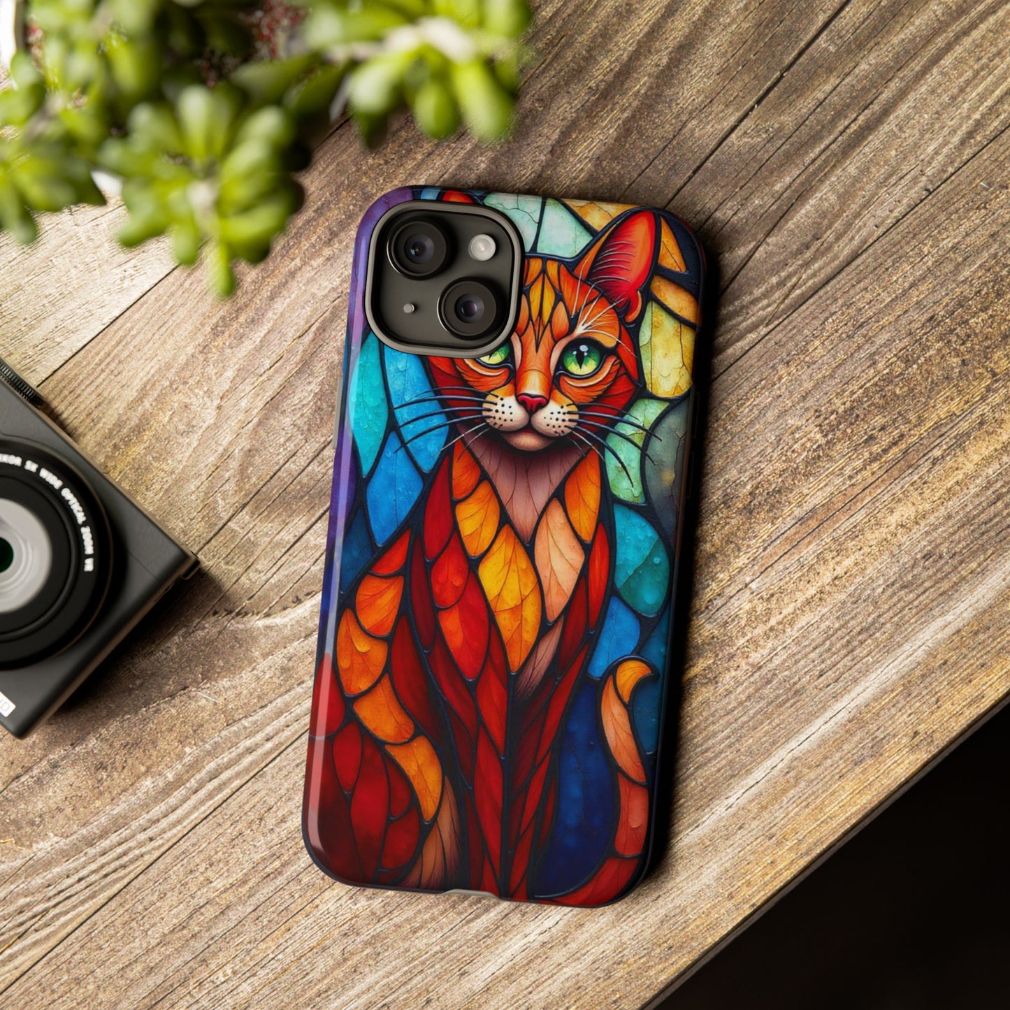 Geometric Cat: Colorful Abstract Portrait