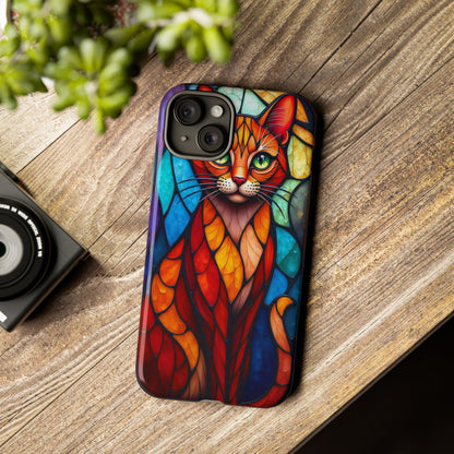 Geometric Cat: Colorful Abstract Portrait
