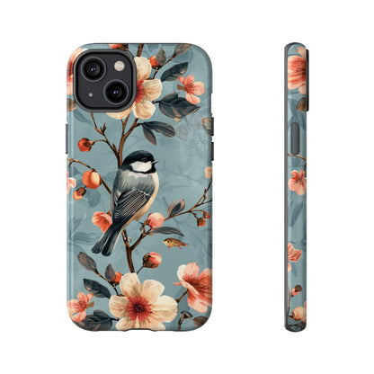Floral Bird Phone Case - Elegant Nature-Inspired Cover for iPhone, Samsung & Google Pixel