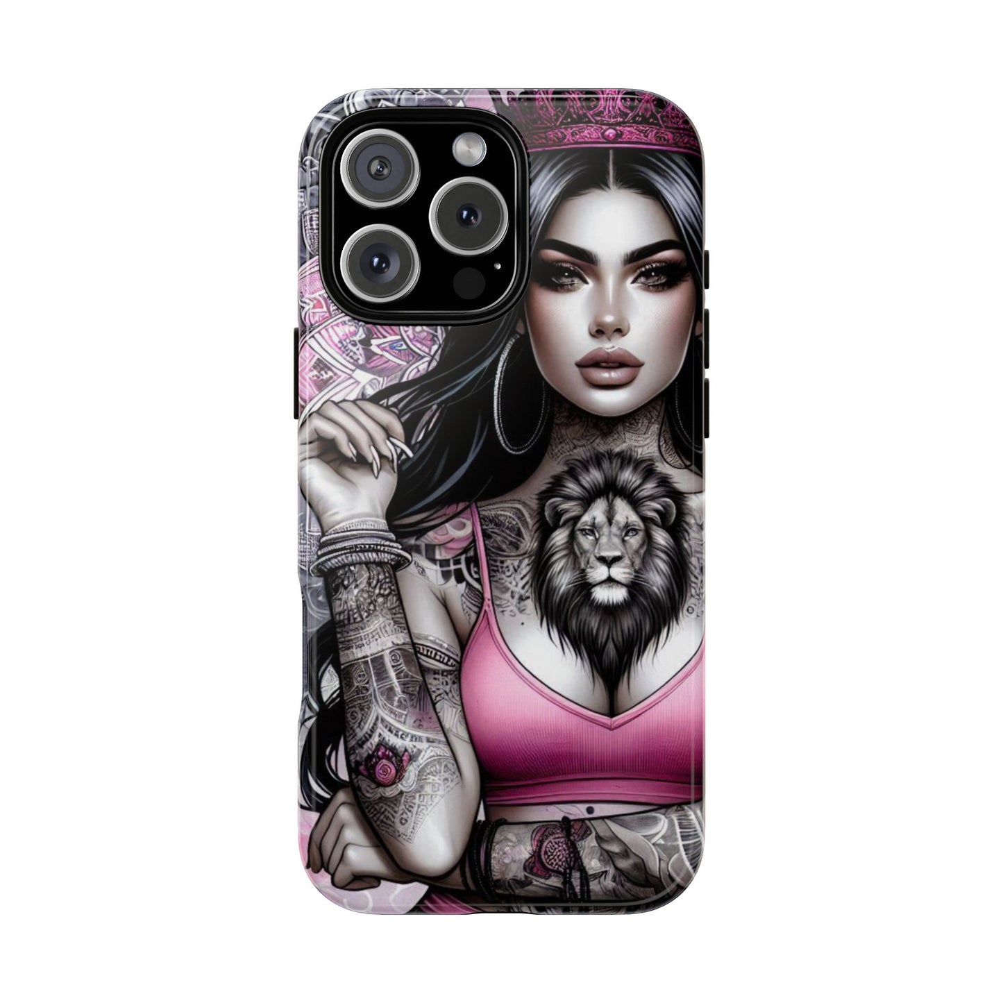 Queen of the Jungle – Regal Tattooed Goddess Mobile Cover
