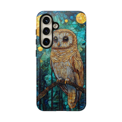 Nocturnal Wisdom – Stained Glass Owl Phone Case for iPhone, Samsung & Pixel