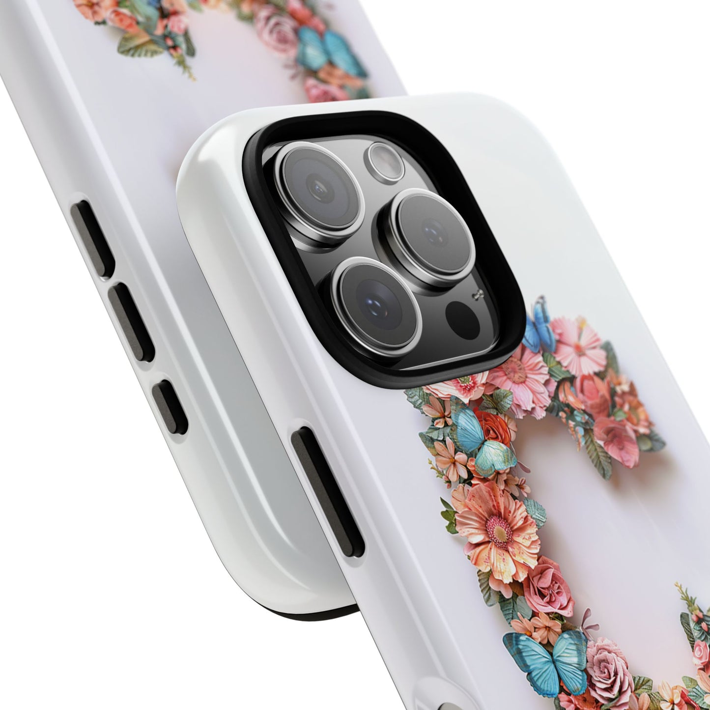 Floral Letter C Phone Case – Personalized Aesthetic Cover for iPhone, Samsung & Google Pixel