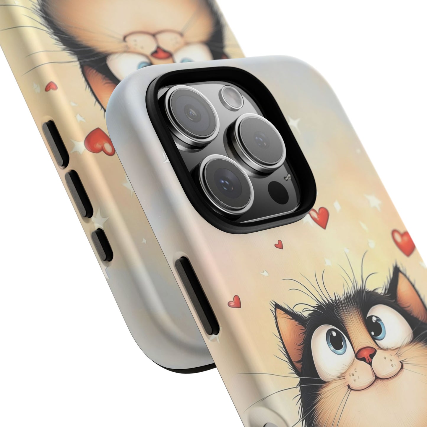 Cute Kitty Love Phone Case – Adorable Anime Cat Design for iPhone, Google Pixel & Samsung