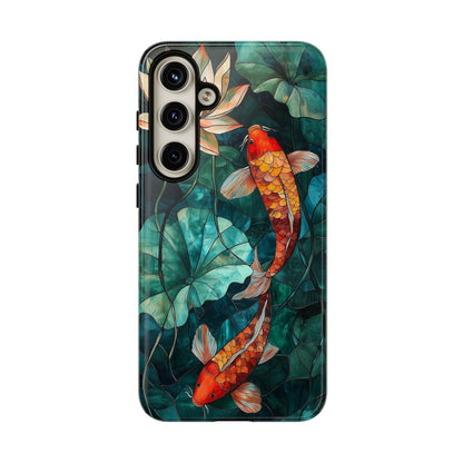 Lotus Serenity" – Koi Pond Stained Glass Case or iPhone, Samsung & Pixel