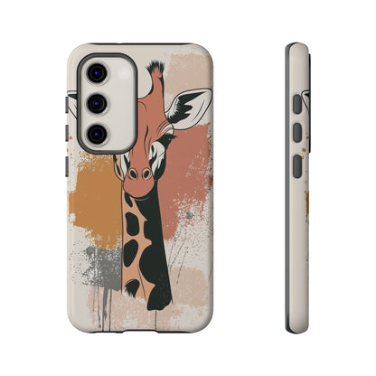 Tall & Graceful: Giraffe Splatter Art Phone Case for iPhone, Samsung & Pixel