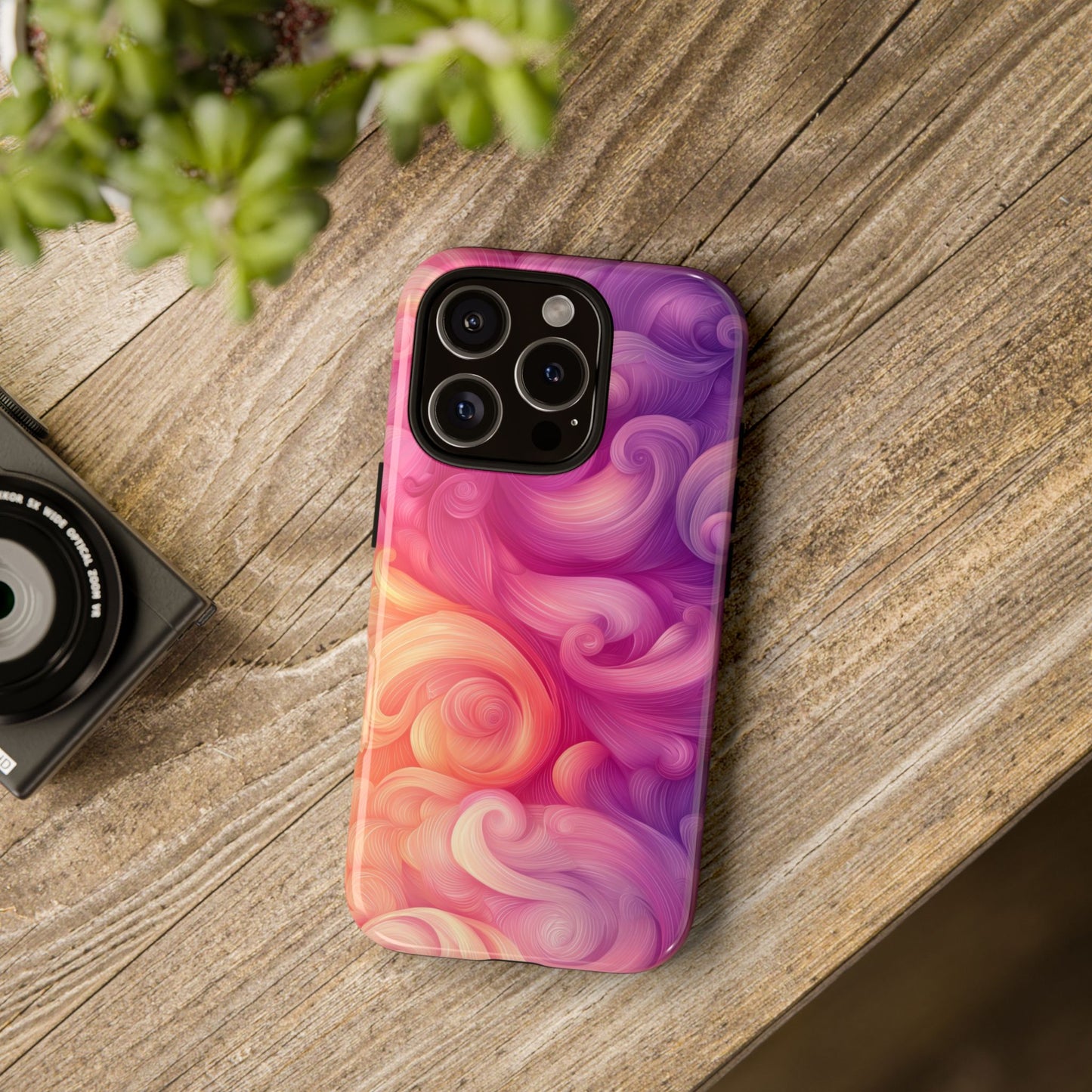 Cotton Candy Swirl Watercolor Phone Case for iPhone, google Pixel & Samsung
