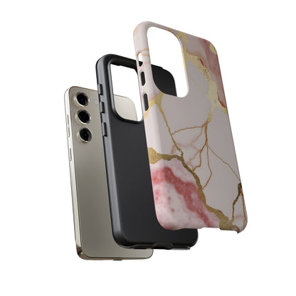 Beautiful Pink Minimal Marble Case Design