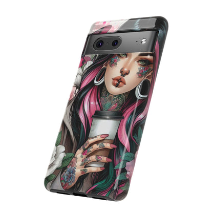 Tattooed Coffee Lover Art Mobile Case