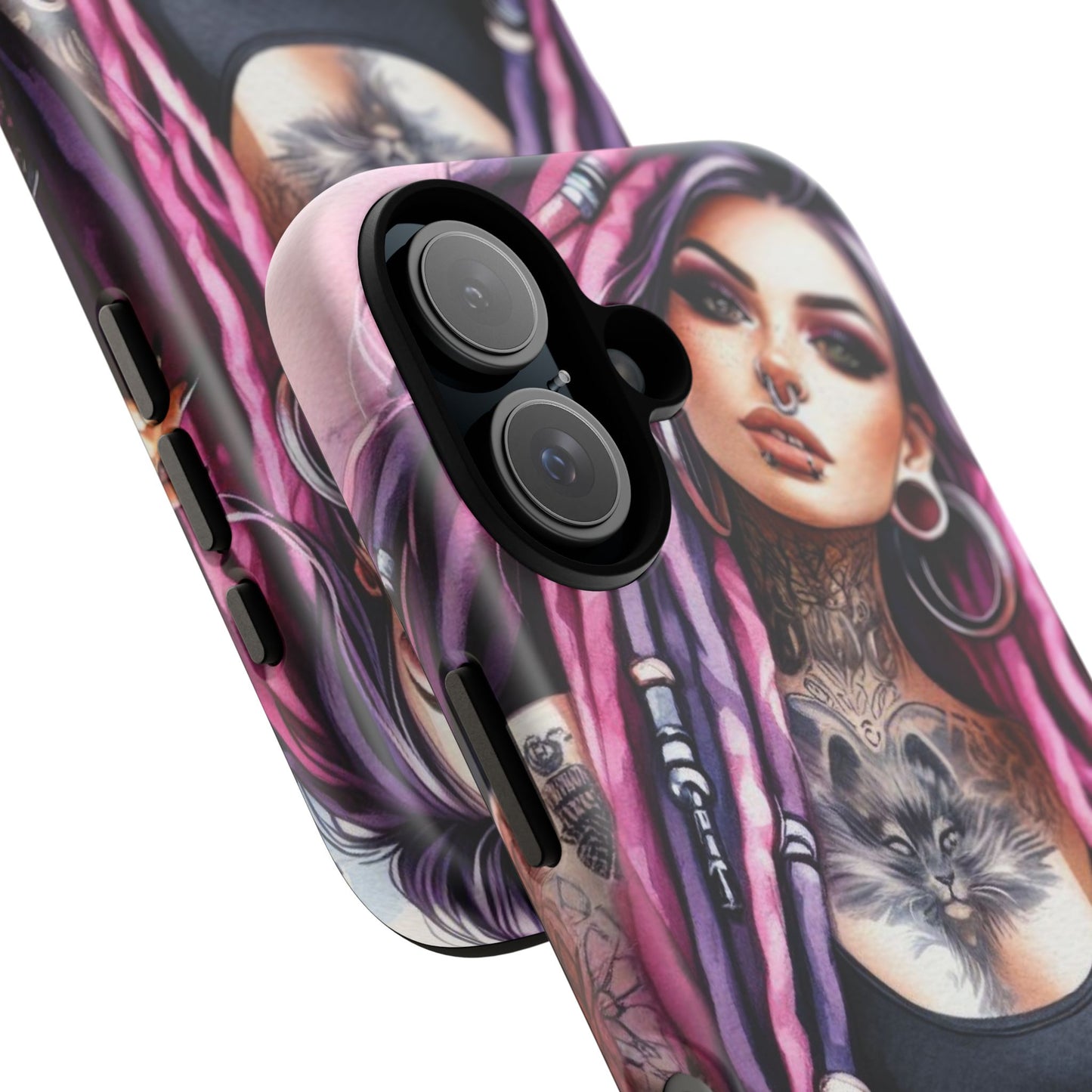 Tattooed Rebel – Gothic Cat Spirit Mobile Cover