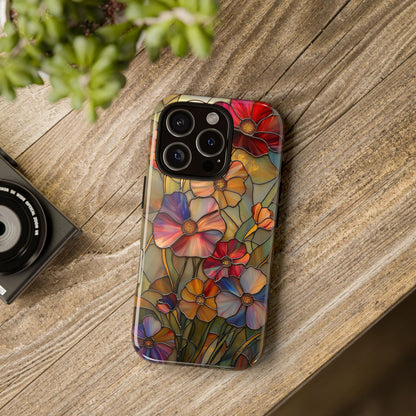 Whispers of Spring – Stained Glass Wildflower Phone Case for iPhone, Samsung & Pixel