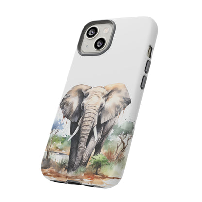 Safari Watercolor Elephant Mobile Cover – Artistic Wildlife Design