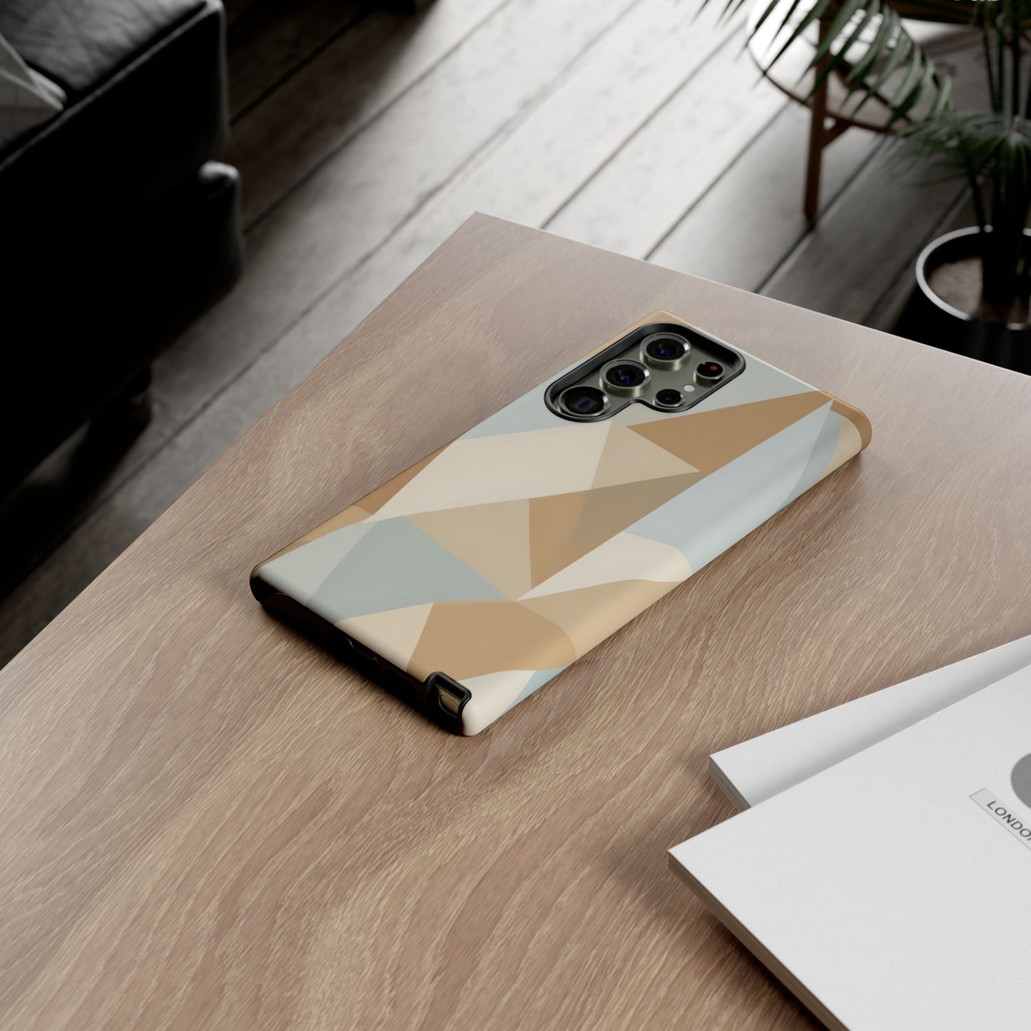 Neutral Geometrical Triangular Abstract Pattern