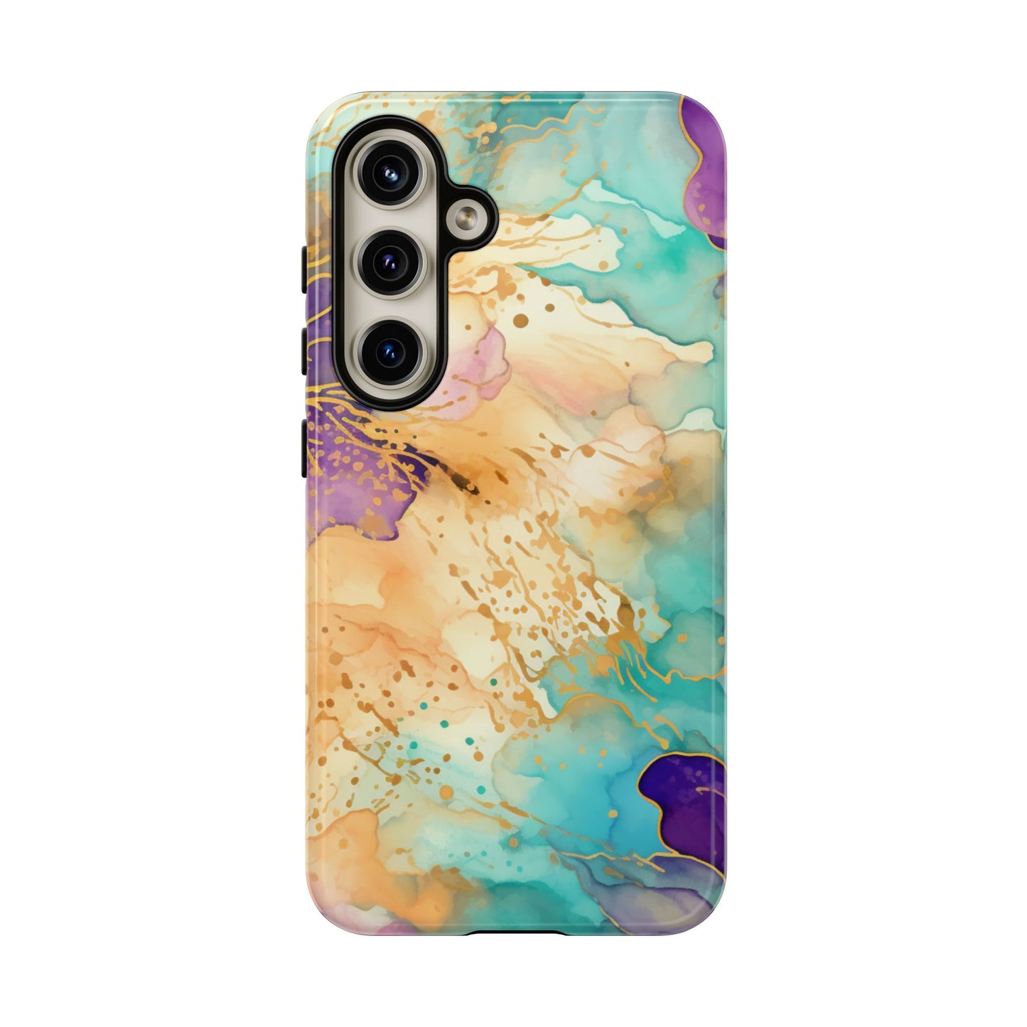 Golden Aura Abstract Watercolor Mobile Case