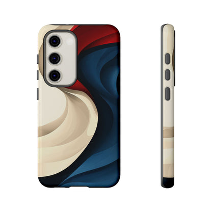 Crimson Current – Flowing Abstract Wave Phone Case for iPhone, Samsung & Pixel