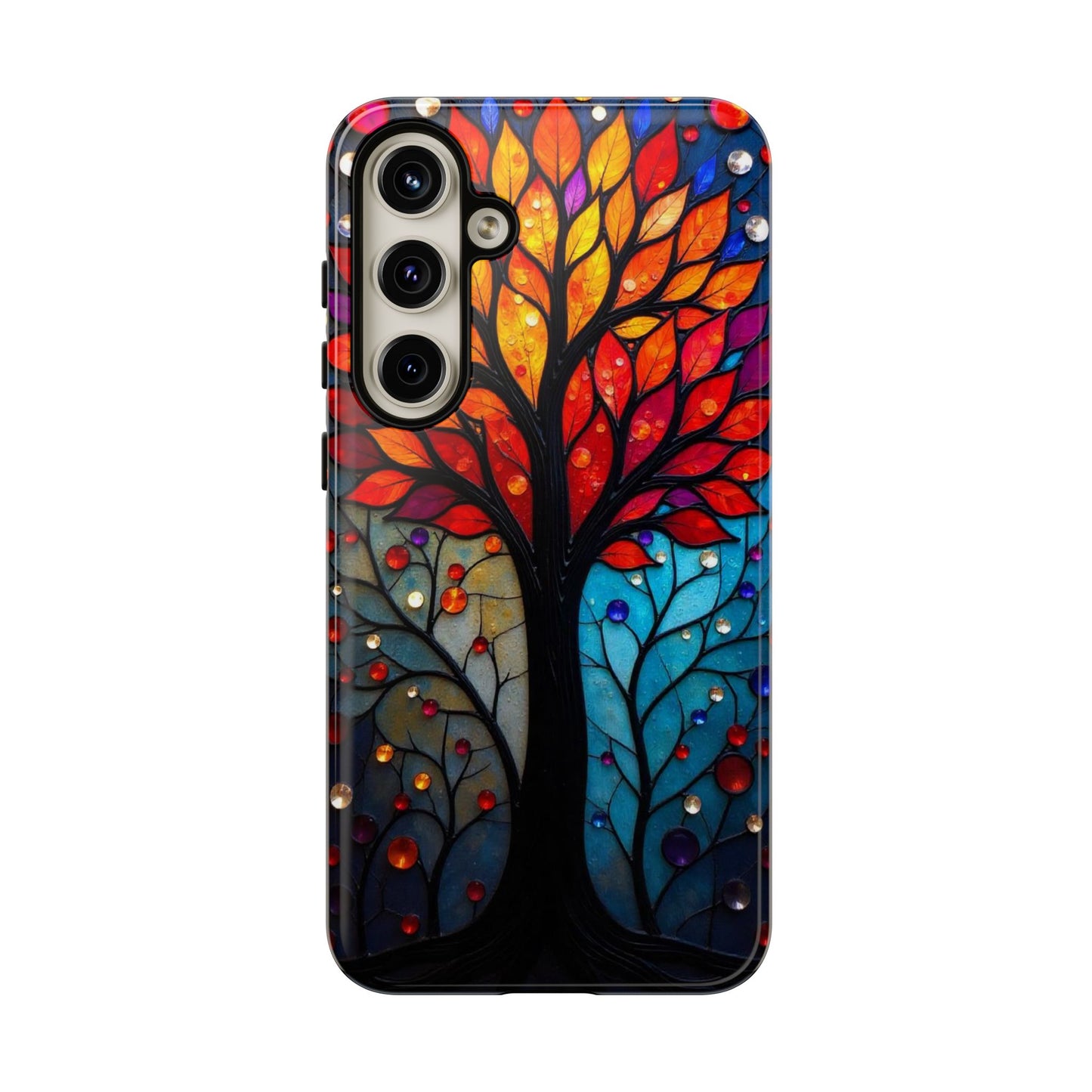 Stained Glass Tree: Vibrant Elegance for Your Case