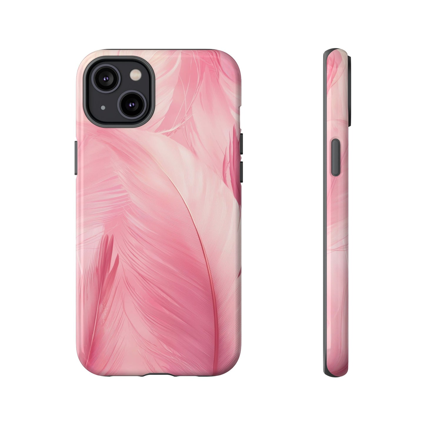 Soft Pink Flamingo Feather Phone Case for iPhone, Samsung & Google Pixel