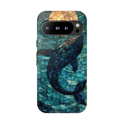 Ocean Dream – Mosaic Glass Whale Phone Case for iPhone, Samsung & Pixel