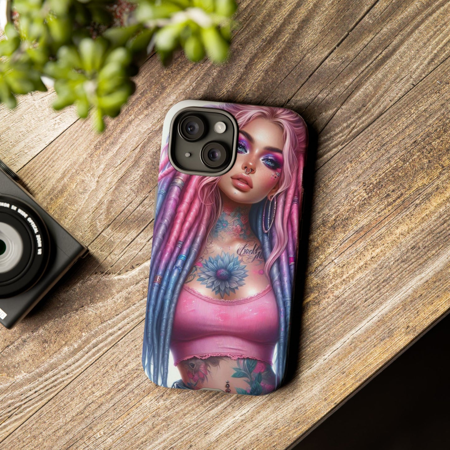 Boho Dream – Vibrant Dreadlocks & Floral Ink Mobile Cover