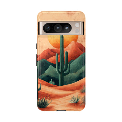 Sunset Cactus Dreams Boho Phone Case for iPhone, Pixel & Samsung