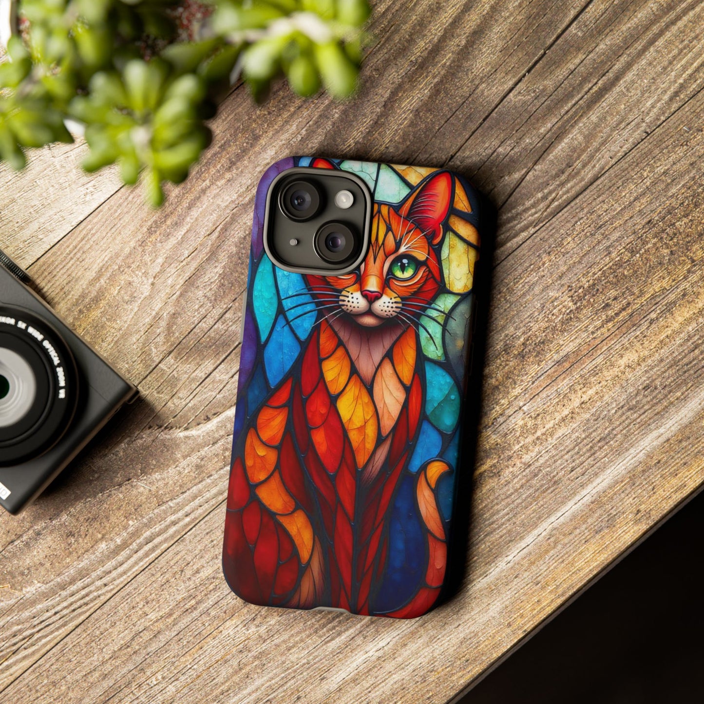 Geometric Cat: Colorful Abstract Portrait