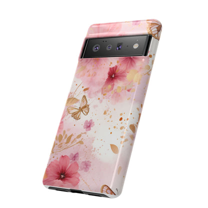 Blush Elegance Floral Mobile Case