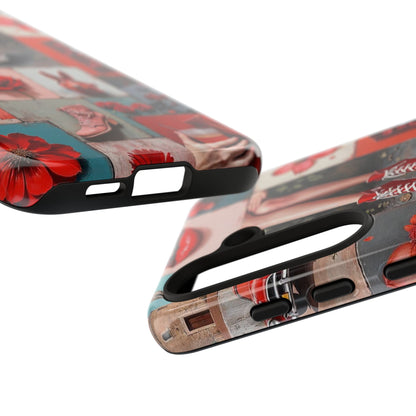 Red Sneakers & Roses Collage Phone Case