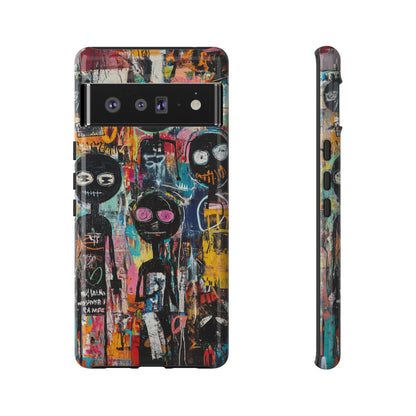 Basquiat Art iPhone Case – Modern Urban Graffiti Design - iPhone, Samsung & Google Pixel Cover - Artistic Painting Case,  Art Lover Gift