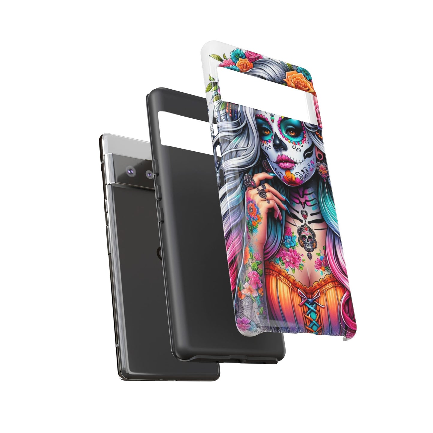 Sugar Skull Goddess – Día de los Muertos Floral Queen Mobile Cover