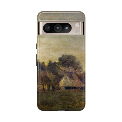 Van Gogh Village Painting Phone Case - iPhone, Samsung, Pixel - Artistic Starry Night Cover, Gift for Art Lovers