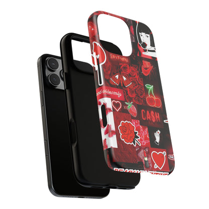 Red Pop Art Neon Vibes Phone Case