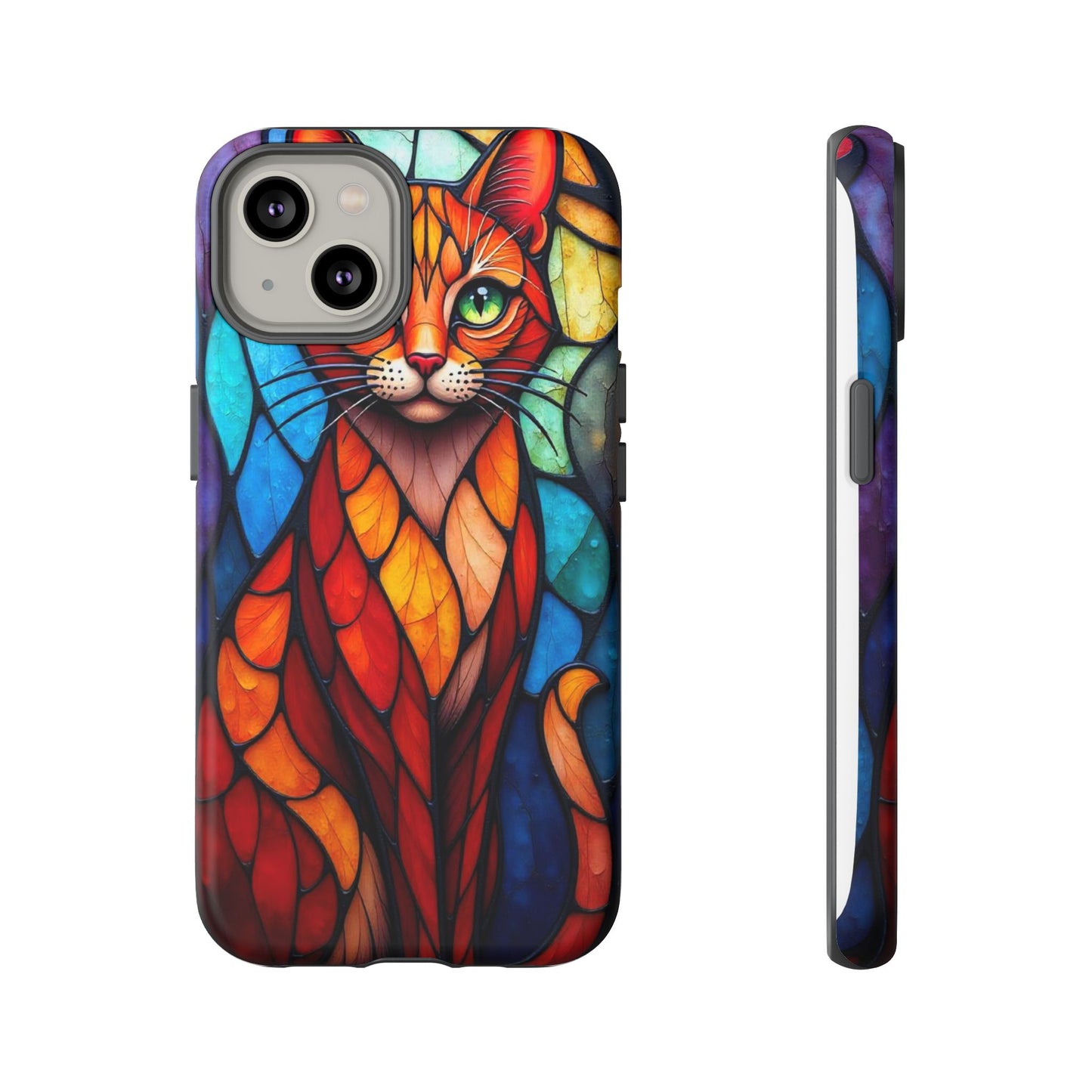 Geometric Cat: Colorful Abstract Portrait