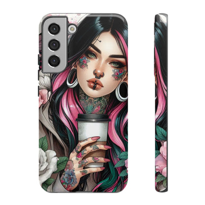 Tattooed Coffee Lover Art Mobile Case