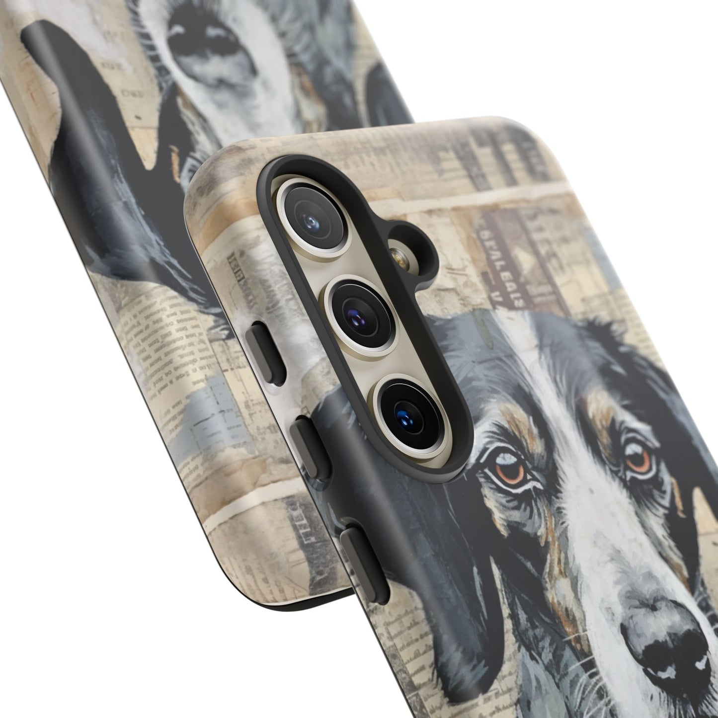 Rustic Dog Portrait – Vintage Collage Style