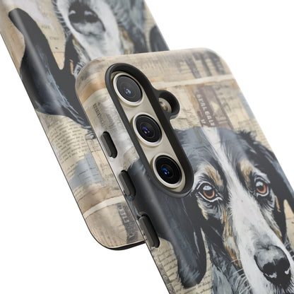 Rustic Dog Portrait – Vintage Collage Style