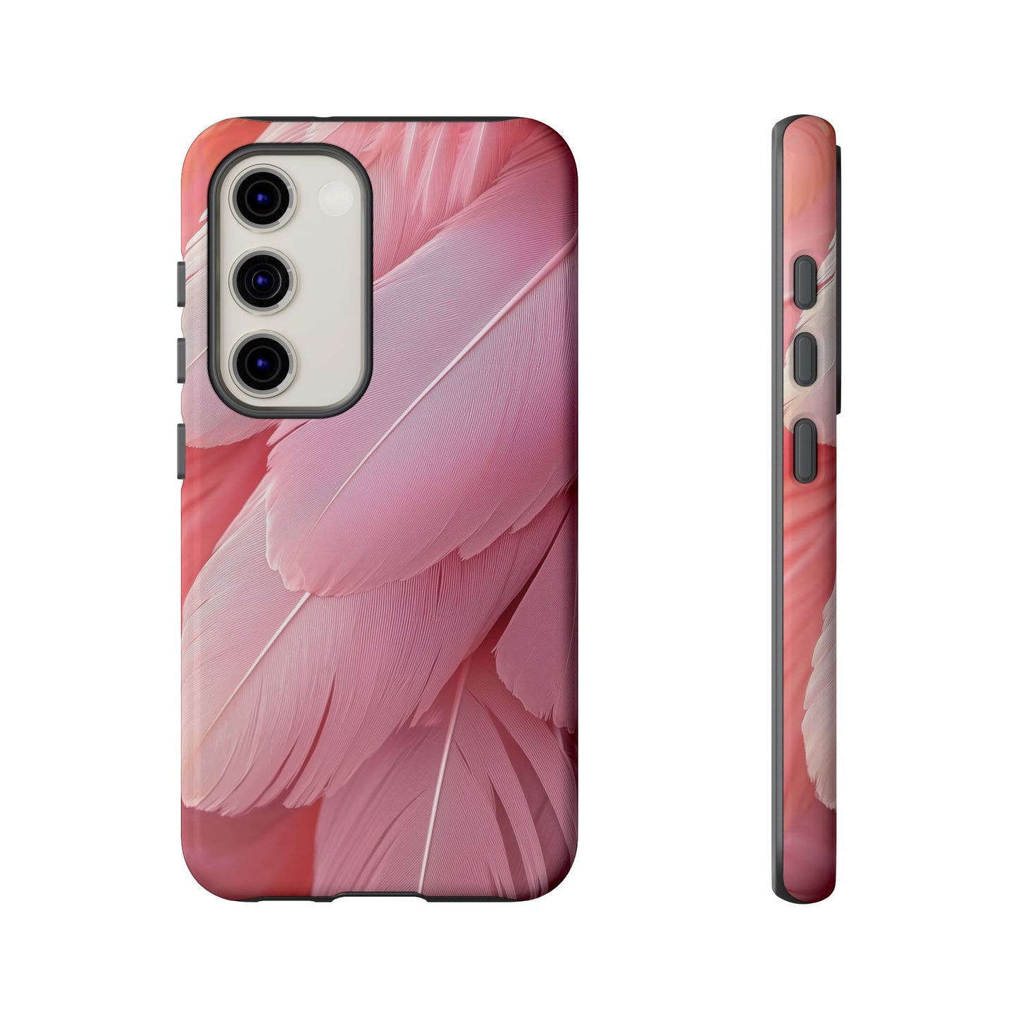 Blush Flamingo Feather Phone Case for iPhone, Samsung & Google Pixel