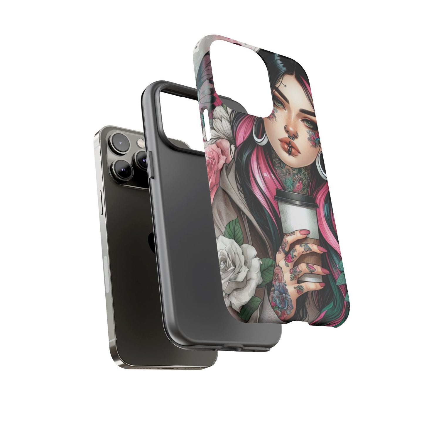 Tattooed Coffee Lover Art Mobile Case