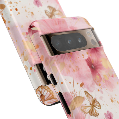Blush Elegance Floral Mobile Case