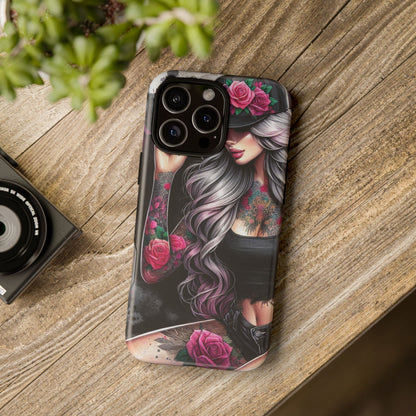 Ink & Roses – Edgy Floral Rebel Mobile Cover