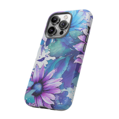Dreamy Blue & Purple Floral Watercolor Mobile Case