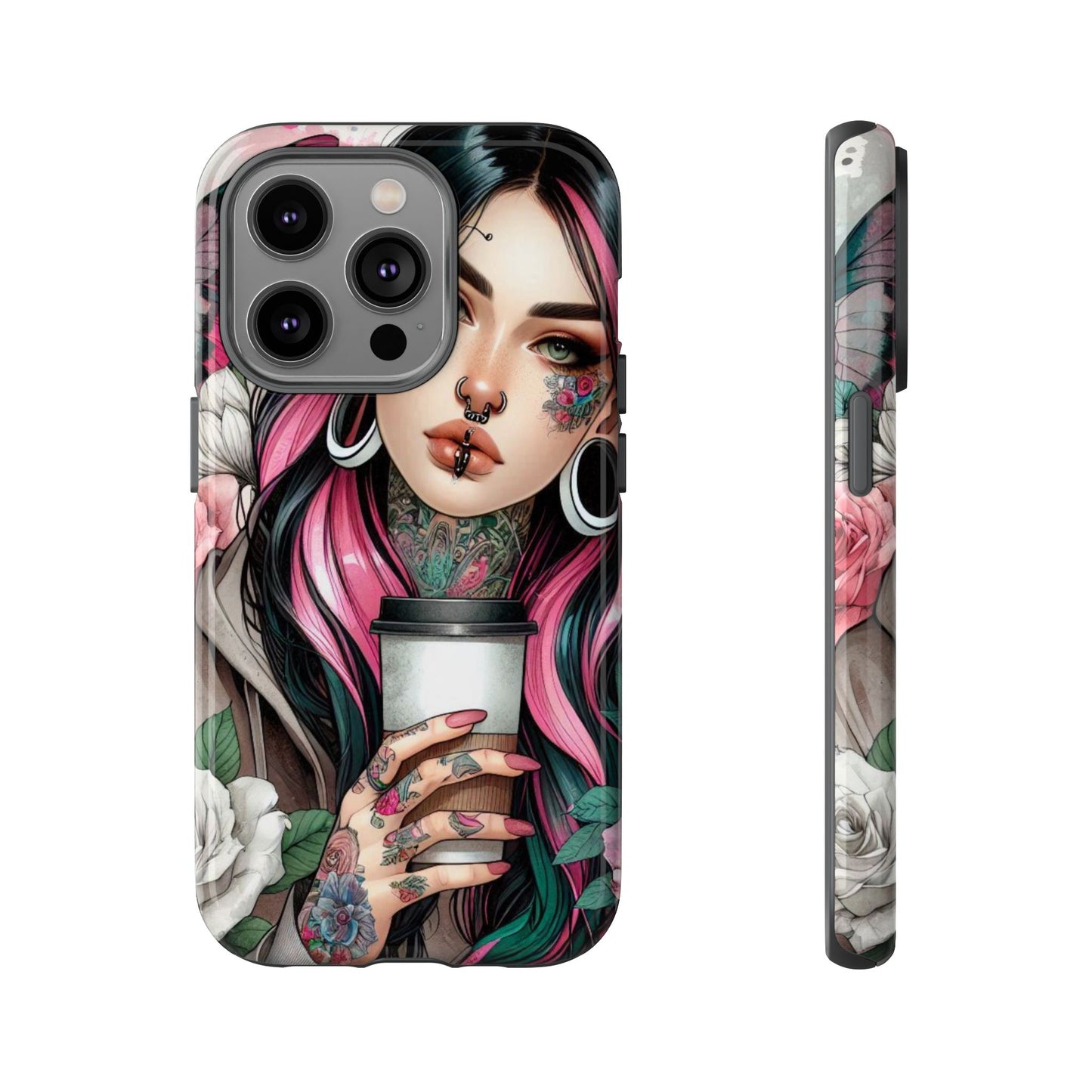 Tattooed Coffee Lover Art Mobile Case