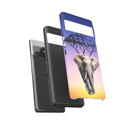 Surreal Elephant Tree Mobile Cover – Dreamy Sunset Fantasy