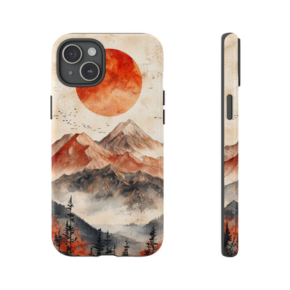 Boho Mountain Sunrise Phone Case for iPhone, Pixel & Samsung