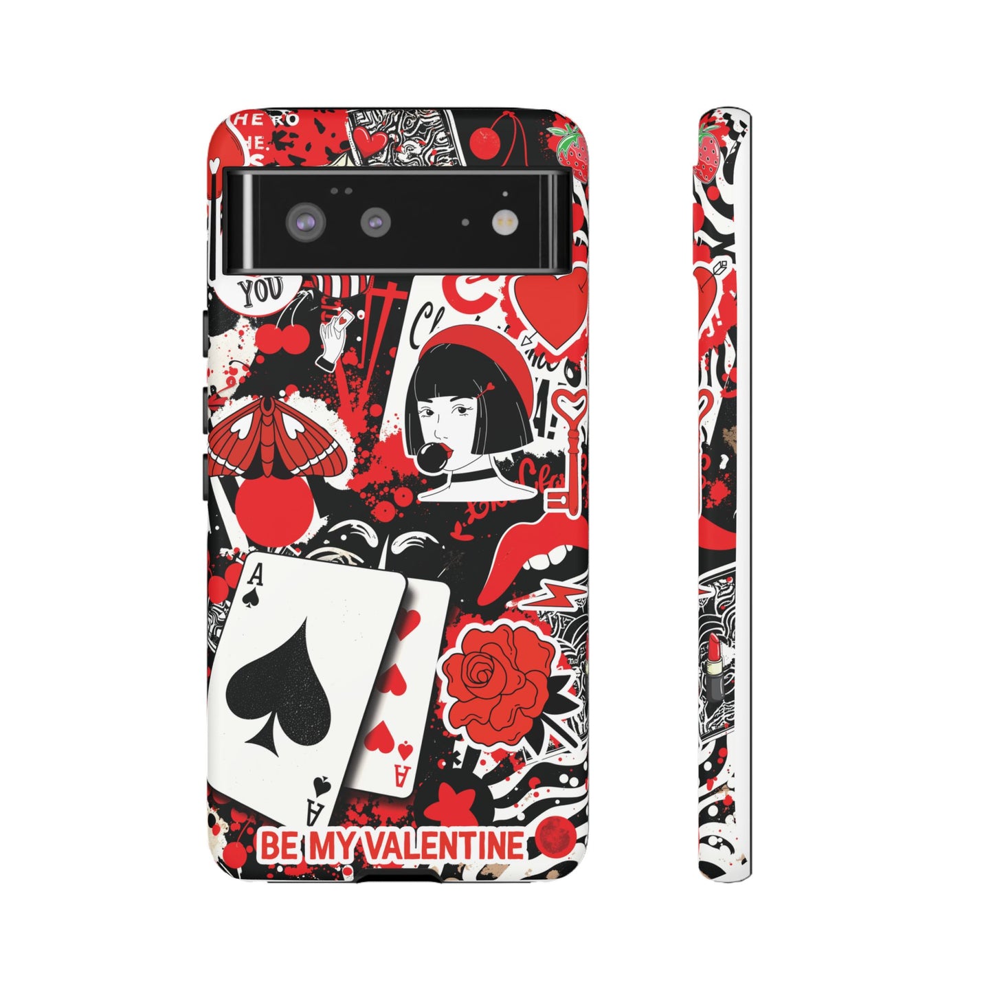 Bold Red & Black Ace Card Phone Case