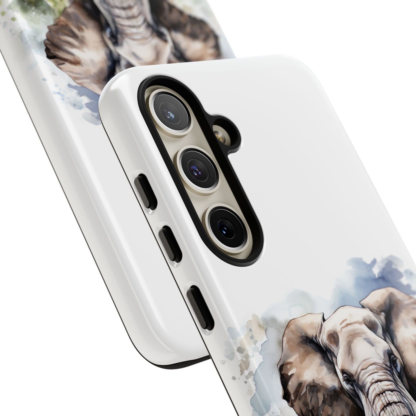 Majestic Watercolor Elephant Mobile Cover – Artistic Wildlife Design