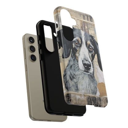 Rustic Dog Portrait – Vintage Collage Style
