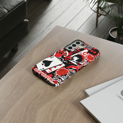 Bold Red & Black Ace Card Phone Case