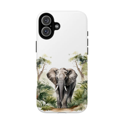 Serene Jungle Elephant Mobile Cover – Watercolor Wildlife Design