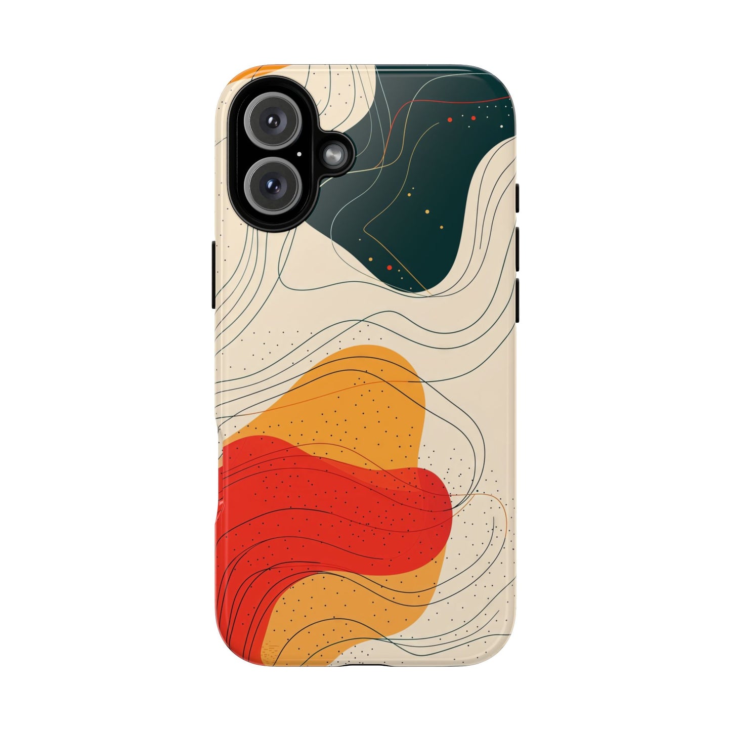Wavy Vibes Abstract Phone Case – Bold Retro Design for iPhone, Samsung & Pixel