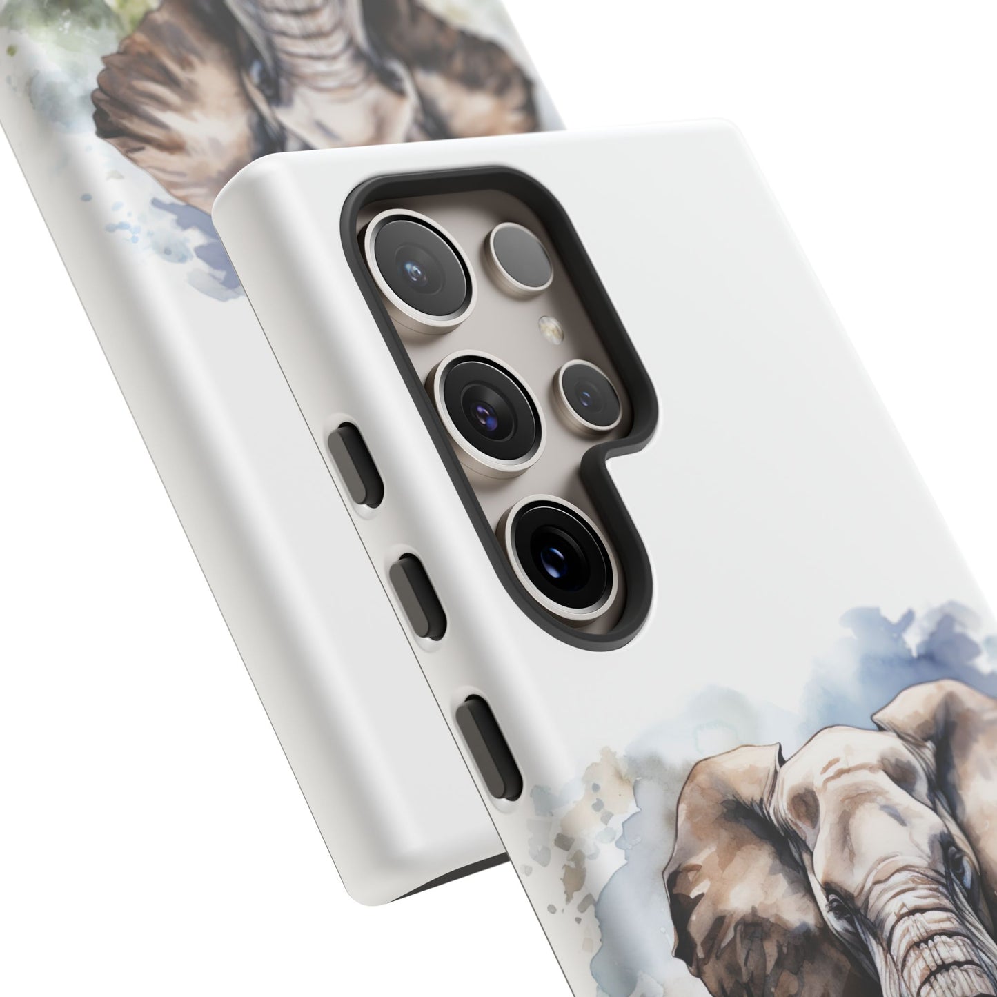 Majestic Watercolor Elephant Mobile Cover – Artistic Wildlife Design